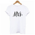 Couples T Shirt MR MRS Letter Print Couple Tshirt Summer Fashion King Queen T-shirt Casual O-Neck Tops Lovers Tee Shirt.