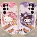 Sanrio Kuromi Hello Kitty Wave Soft Phone Case For Samsung Galaxy S24 Ultra S23 S22 Plus S21 S20 FE A15 A25 A55 A35 A14 A24 A34.