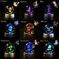 【Get the Perfect Fit】 Pikachu Gengar Mew Mewtwo Figurines Lamp Base Pokeball 3D Ball Statue Kids Birthday Gift.