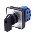 2X 8 Terminals 5 Positions Master Control Rotary Cam Switch 20A Black+Blue. 