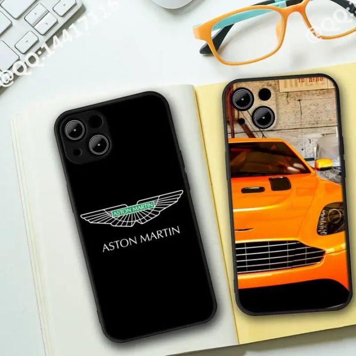 For iphone Aston Martin Sport Car Logo Phone Case For iphone13 12 11 14 Pro Max X XR Mini XS 7 8 plus 2020 Full Coverage Covers Moonlight Shines