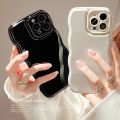 Soft Solid Color Curly Wavy Phone Case For iPhone 15 14 13 12 11 Pro Max 14 Plus Plain Silicone Shockproof Bumper Back Cover. 