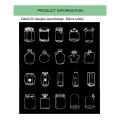 ARELENE 80Pcs Glassware Bottle Shape Frame Stickers for Scrapbooking Decorative Decals Paper Planner Junk Journal Supplies. 