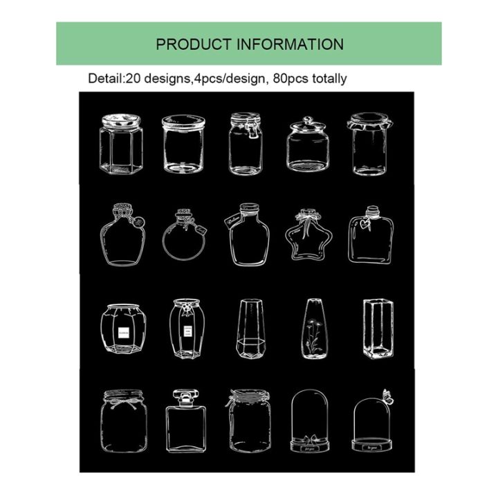 ARELENE%2080Pcs%20Glassware%20Bottle%20Shape%20Frame%20Stickers%20for%20Scrapbooking%20Decorative%20Decals%20Paper%20Planner%20Junk%20Journal%20Supplies%20-%20Image%204