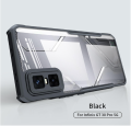 Infinix GT 30 Pro 5G, [Droproof] [Sweat-Proof] [Fingerprint-Proof] Shockproof Protective Phone Case Fits Infinix GT 30 Pro 5G,Black. White TPU Transparent. 