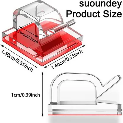 20pcs%20Multi-Use%20Cable%20Clips%20for%20Wire%20Management,%20Durable%20Wire%20Organizer%20Clips%20for%20Outdoor,%20Red/Transparent%20-%20Image%204