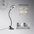 Clip on Light Reading Lights Clamp Light with USB LED Desk Lamp Flexible Night Light for Reading/Bed Headboard Headbaord Light. 