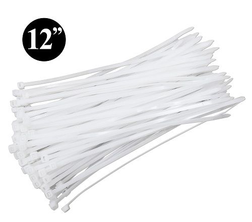 Hazi Electrical Cable Tie | 12 Inch Cable Tie 5 * 300 mm | 100 Pcs Per Pack | Nylon Plastic Tie