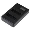 (Ready Now)LCD Screen Dual Batteries Charger for GoPro HERO4 (AHDBT-401), Displays Charging Capacity (GP258-C). 