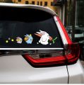 Cute Bunny Sticker Car Animal Styling Funny Rabbit Decor Decals Auto Motorcycle Body Bumper Cartoon Stickers Decoration.