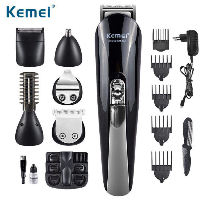 Kemei KM-600 11-in-1 Professional Hair Beard Clipper Trimmer for Men