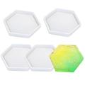 4 Pack Hexagon Silicone Coaster Molds Silicone Resin Mold, Clear Epoxy Molds For Casting With Resin, Concrete, Cement And Polymer Clay.