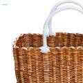 Woven Basket with Handles Fruits Storage Baskets Organizer for Bedroom M.