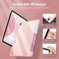 New- Marble Pattern Crystal Acrylic Leather Case with Pen Slot For iPad 9.7 2017 / 2018 / Air 2 / Air. 