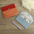 PU Leather Cash Envelope High-quality Reusable Portable Money Pouch Eco-friendly Soft-touch Budget Wallet for Personal Finance.