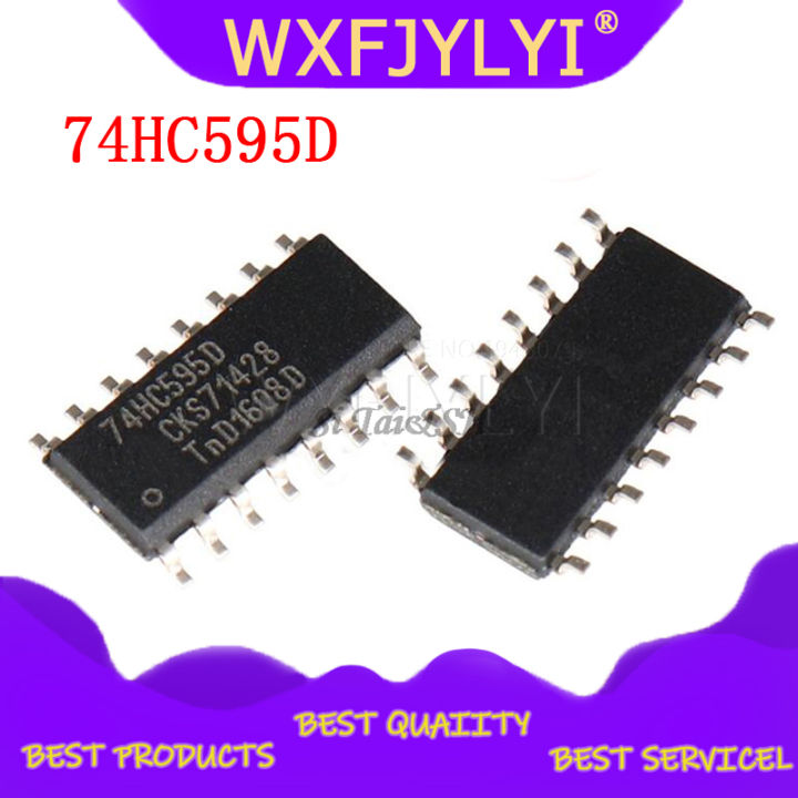 10PCS 74HC595D SOP-16 74HC595 SOP SN74HC595DR SMD new and original IC