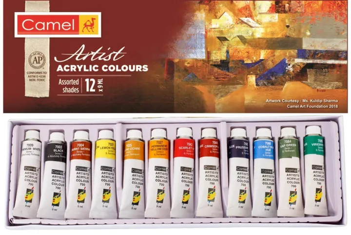 Camel%20Artists%20Acrylic%20Color%209ML%20Tube%2012%20Shades%20-%20Image%205