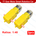 Gear Motor DC 3V 6V 100RPM 200RPM Gear Motor Dual Shaft Smart Robotics Car TT Gear Motor Double Shaft Dual Axis Geared TT Motor For Smart Robot Car Toys Tool Sets.