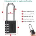 2 Pack Outdoor Combination Padlock Long Shackle Lock 6.5cm Shackle Waterproof 4 Digit Resettable Combination Lock.