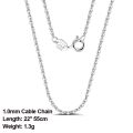 ORSA JEWELS Genuine 925 Sterling Silver Necklace Figaro O-ring Neck Chain Twisted Snake Bar Singapore Box Chain Necklace Women 1. 
