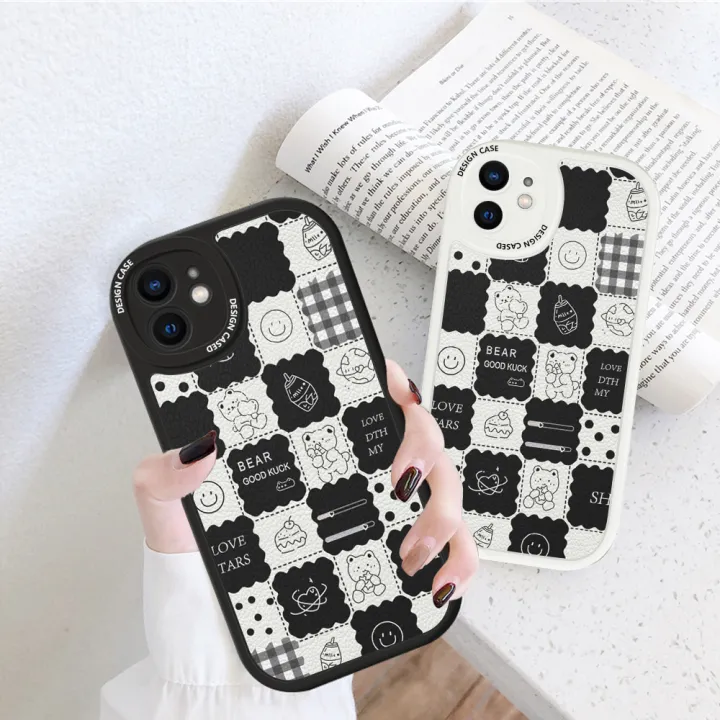 FINDWORLD%20for%20iPhone%206%20Plus/6S%20Plus%20Cartoon%20Cute%20Bears%20Lambskin%20Texture%20Soft%20Silicone%20PU%20Leather%20Back%20Cover%20Phone%20Case%20-%20Image%203