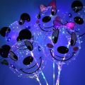 Net Red Bobo Ball Glowing Balloon LED Light Bubble Balloons With Sticks Wedding Birthday Party Decorations. 