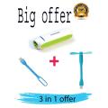 Gadget Pack Combo Offer Mini Ultra Fast Charging Power Bank + USB Fan + USB LED Light. 