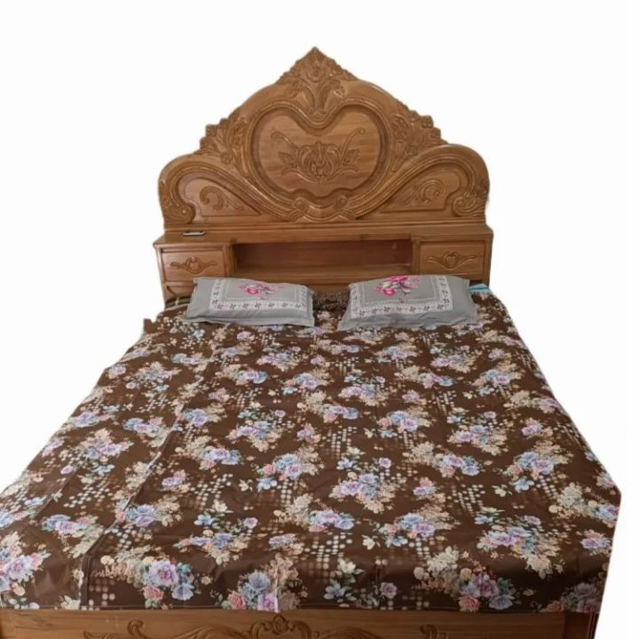 Waterproof bed sheet , Urin protector bed sheet, water proof bisana chador full bed 5x7 ft- like cotton Multicolor