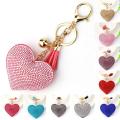 Heart Keychain Decorative 14.5cm Heart-Shaped Keyring Pendant Alloy Sparkling Keychain for Accessorizing Personalization Women's Accessory Valentine's Gift Bag Decoration.