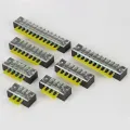 Electrical Screw Terminal Block Dual Row Strip Fixed Wiring Board Wire Connectors 600V 15A Box Connecter Cable Contacts 3/4/5/8p. 