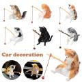 Fishing cat Car Interior Decoration Cute Resin With Pipe Glasses Auto Rearview Mirror Pendant Air outlet For Car Accessorie A9F6. 