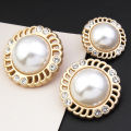 Metal pearl buttons, small fragrance, diamond buttons, coats, windbreakers, sweaters, cardigans, high-end luxury, round decorations.