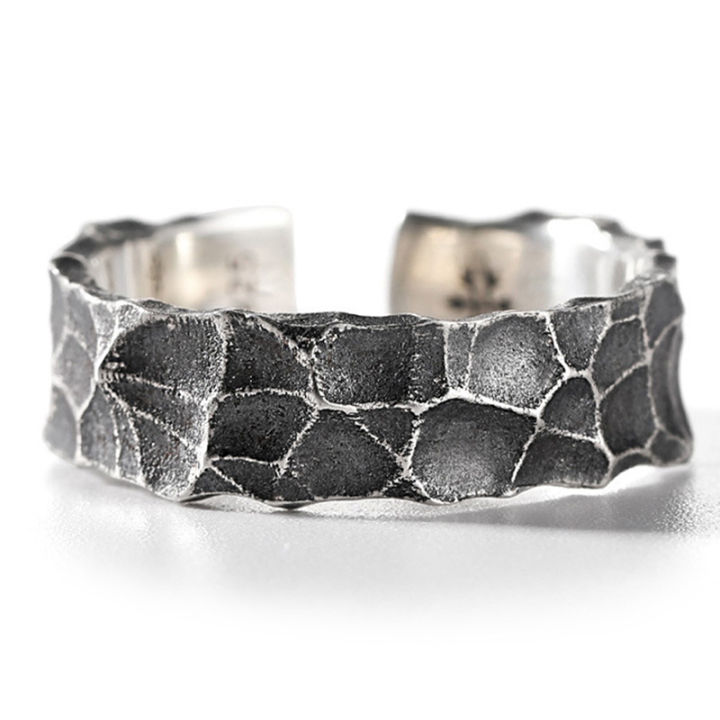 Thai%20Silver%20Retro%20Men's%20Open%20Ring%20Adjustable%20Men's%20Simple%20Ring%20Old%20Hammer%20Ring%20Podazz%20-%20Image%205