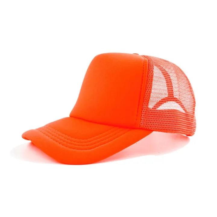 Plain%20Blank%20Neon%20Trucker%20Hat%205%20Panel%20Summer%20Baseball%20Cap%20Mesh%20Back%20Snapback%20Adjustable%20-%20Image%203