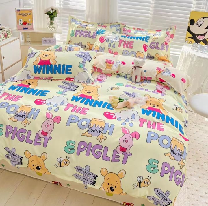 ZCotton%20Four-Piece%20Set%20Cartoon%20Bed%20Sheet%20Duvet%20Cover%20Children's%20Cotton%20Three-Piece%20Fitted%20Sheet%20Student%20Bedding%20Boys%20and%20Girls%20-%20Image%202