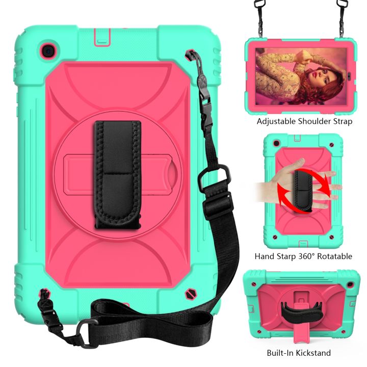 For%20Samsung%20Galaxy%20Tab%20A%2010.1%20T510/T515%20Shockproof%20PC%20+%20Silicone%20Combination%20Case%20with%20Holder%20&%20Hand%20Strap%20&%20Shoulder%20Strap%20-%20Image%202