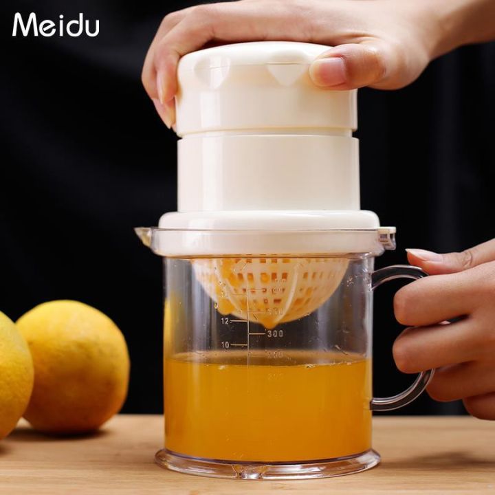 Manual Hand Press Juicer Squeezer Multifunctional Food Grade PP Small Portable Kitchen Appliance Fruit Extractor
