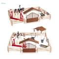 Horse Stable Playset Horse Clubs with Horseman Horses Toy for 3 4 5 6 7 Year Old. 
