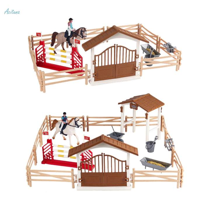 Horse%20Stable%20Playset%20Horse%20Clubs%20with%20Horseman%20Horses%20Toy%20for%203%204%205%206%207%20Year%20Old%20-%20Image%207
