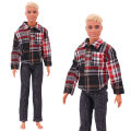 Handmade Ken Doll Clothes T-shirt + Trousers For Barbie Dress Accessories Fashion Daily Clothing Toys For Gils Birthday Gift Luhuai CVC. 