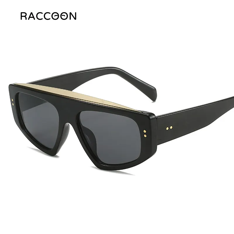 Vintage Oversized Square Sunglasses Men Luxury Brand Designer Sun