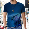 Summer Tshirt for Men 2022 3D Hi-tech Light Glowing Question Mark Pattern Printing Men's T-Shirt Breathable Streetwear. 