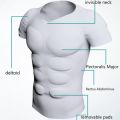 ABS 8 Pack Muscle Body Shirts Men Removable Pads Shaper Abdominal Underwear Corset Power Tops Invisible Undershirts Prayger. 