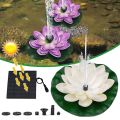 (New) mini floating Lotu Olar water pump kit, Olar powered water fountain pump with 6 nozzle outdoor bird bath garden decor. 