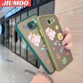 JIUMOO For Samsung J5 2015 Samsung J5008 Samsung J5009 Case Cartoon Cute Dinosaur Frosted Transparent Back Cover Lens Camera Protect Phone Case Silicone Edge Full Cover Casing Hard Cases. 