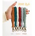 Wrist Cotton Rope Key Chain Boho Macrame Wristlet Lanyard Keychain for Women Key Bracelet Key Holder Couple Girl Gifts.