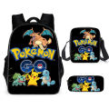 Cross-border new Pokémon school bag, Pikachu backpack, polyester comfortable and light-weight student children's backpack. 