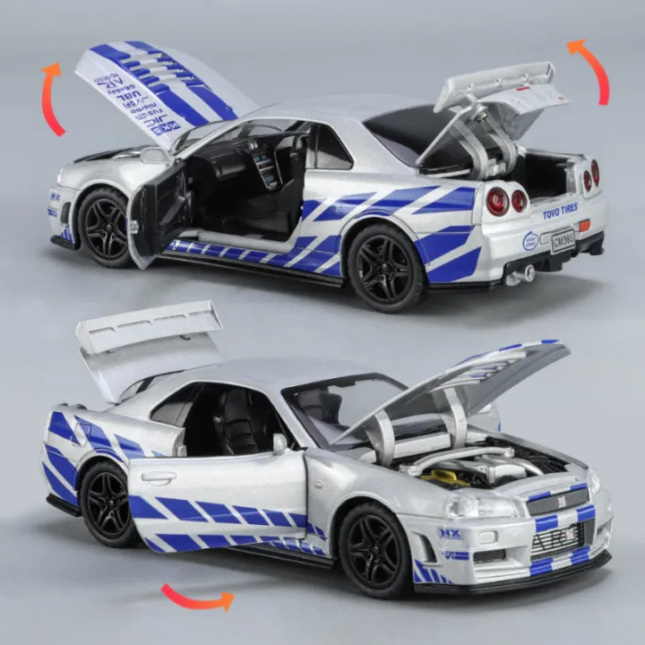 1:32%20Nissan%20GTR%20R34%20GT-R%20R35%20Fast%20Furious%20Alloy%20Car%20Model%20Sound%20and%20Light%20Pull%20Back%20Children's%20Toy%20Collectibles%20Birthday%20gift%20-%20Image%202