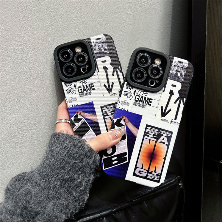 Trendy%20luxury%20label%20pattern%20cases%20iPhone15promax%201413%2012%2011%20Pro%20Max%20cases%20iPhone12%20iPhone11%20Silicone%20Soft%20Shell%20Cover%20-%20Image%203
