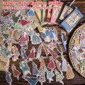 240 Pcs Vintage Washi Stickers for Journaling Supplies, Retro Style Ladies Scrapbook Stickers Scrapbooking Supplies. 